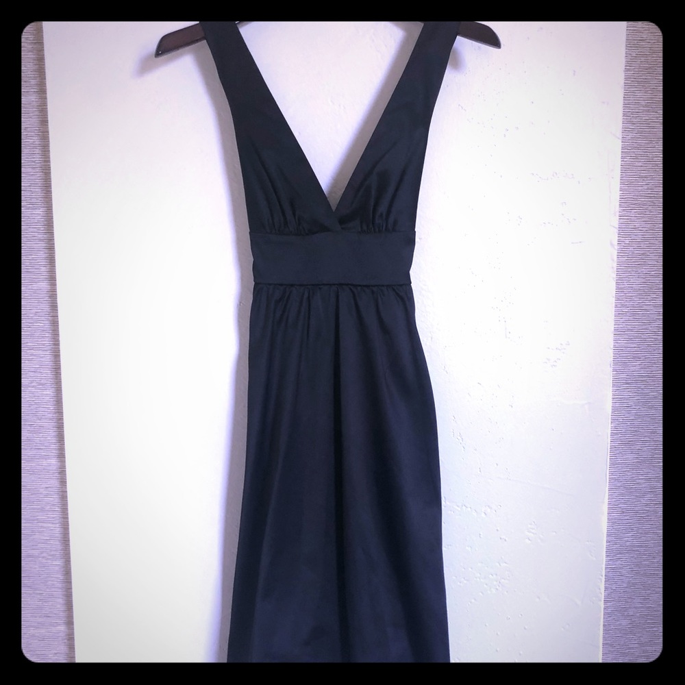 Little Black Satin Dress